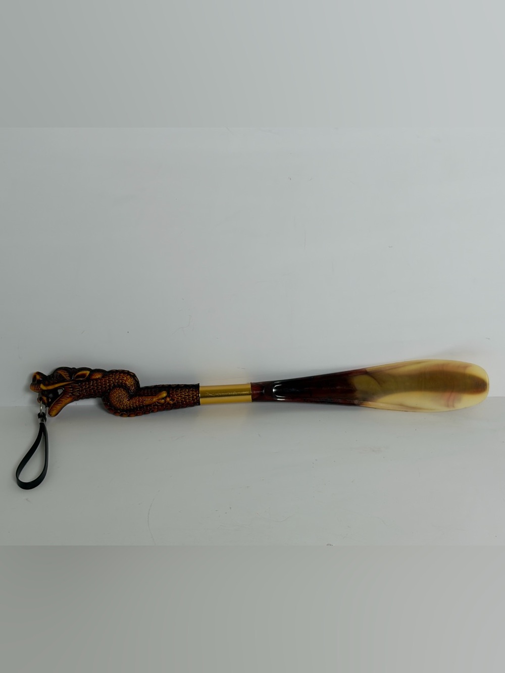 Vintage Style Asian Dragon Long Shoe Horn Decorative Geisha Design 15”